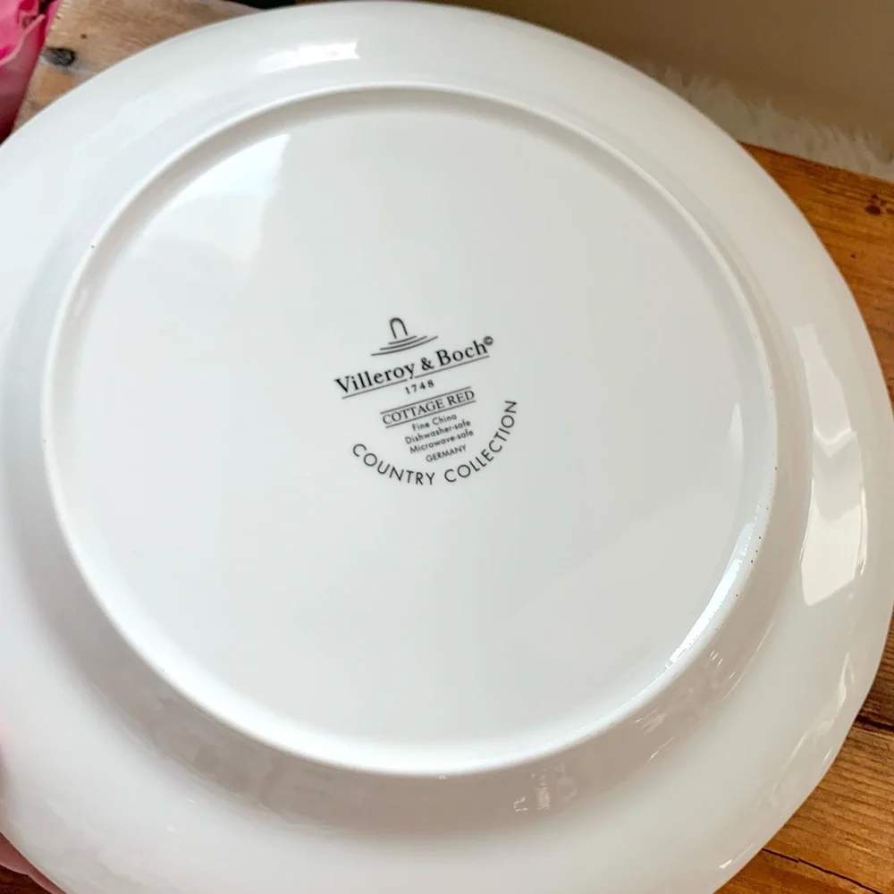 Villeroy & Boch Cottage (1) Red Dinner Plate Country Collection ONE 10.5” Plate